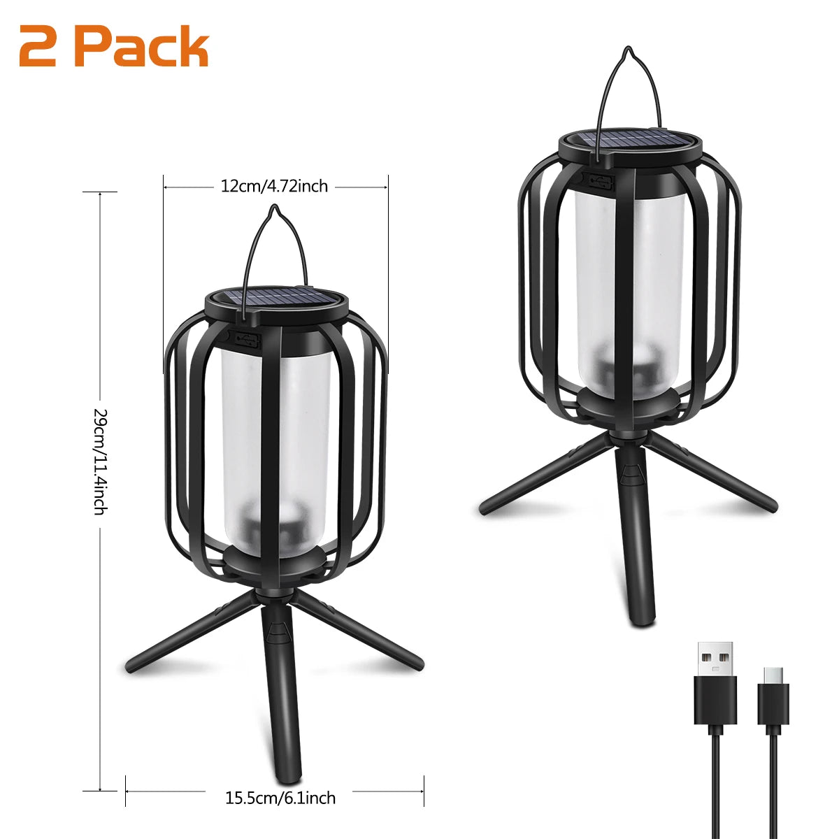Outdoor LED Solar Flameless Lantern