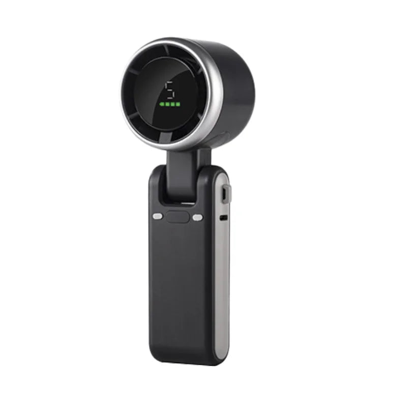 black mini foldable fan