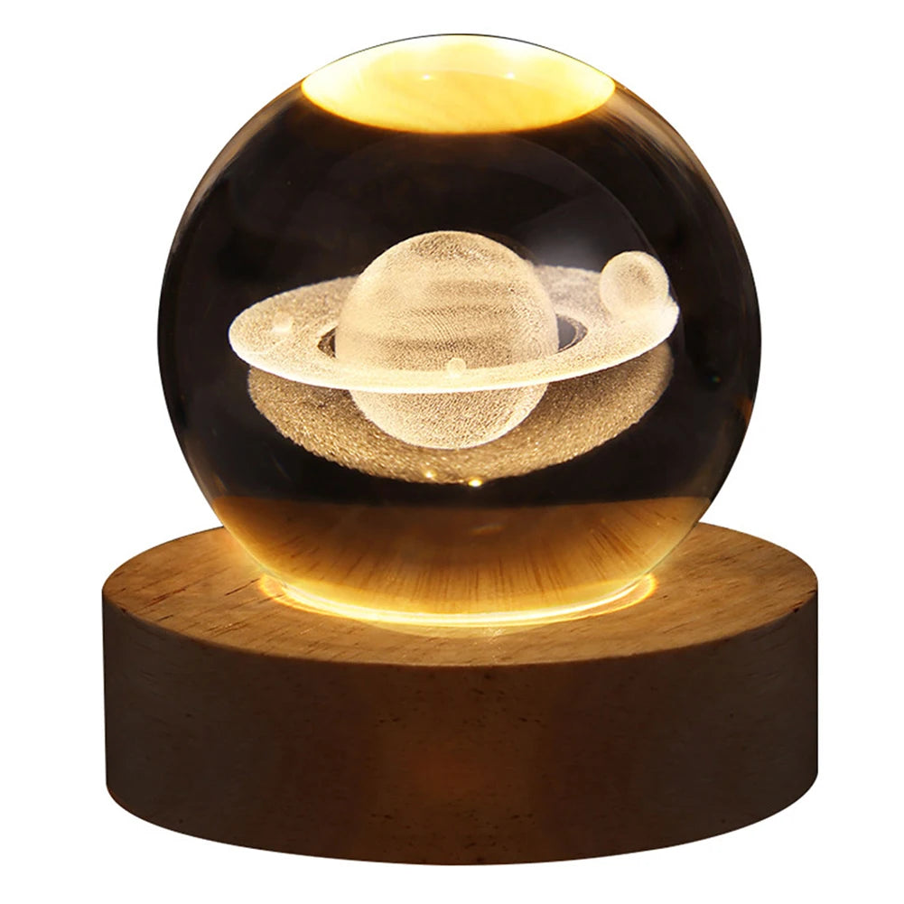 GalaxyGlow⢠Crystal Orb Night Light