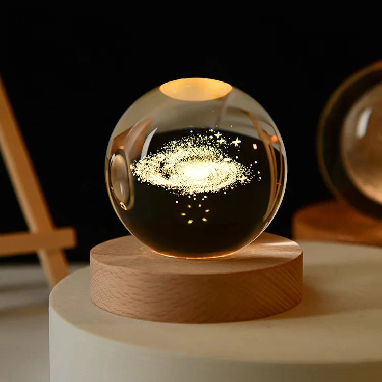 GalaxyGlow⢠Crystal Orb Night Light