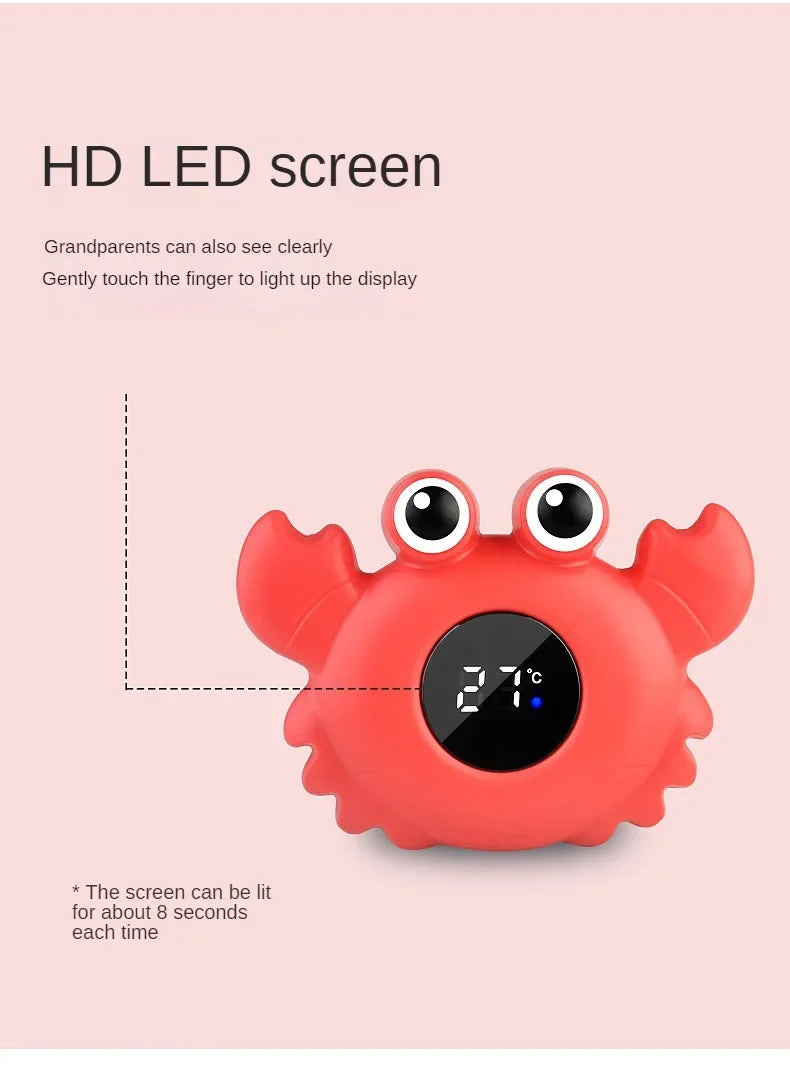 hd led screen on baby bath thermometer