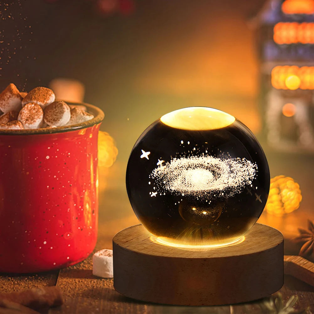 galaxy 3D Crystal Ball Night Light
