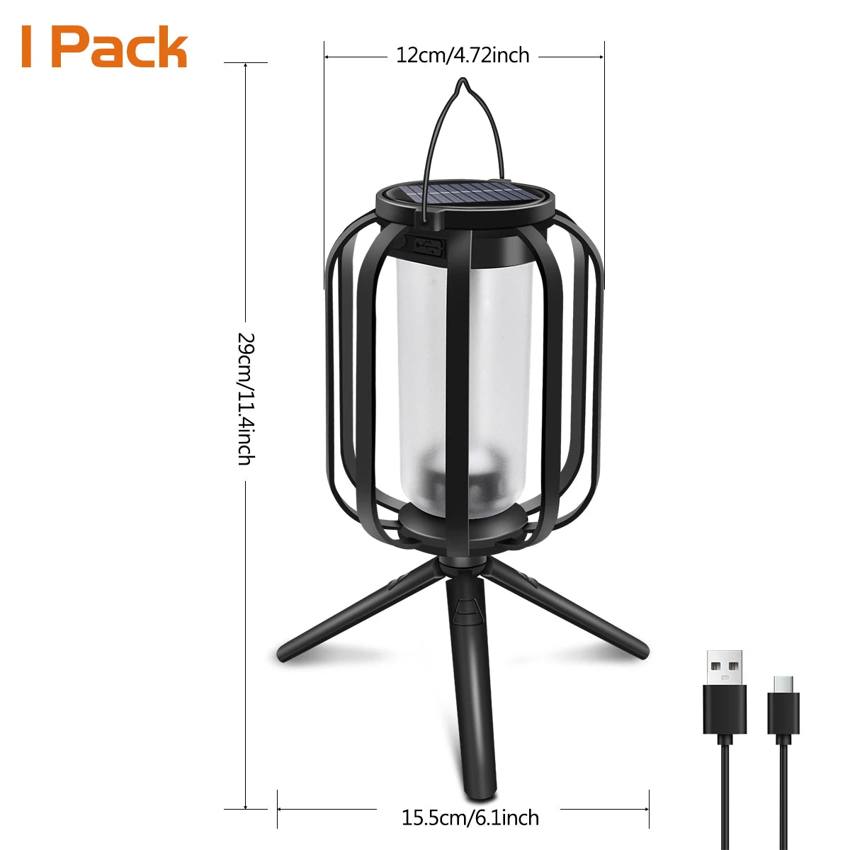 Outdoor LED Solar Flameless Lantern