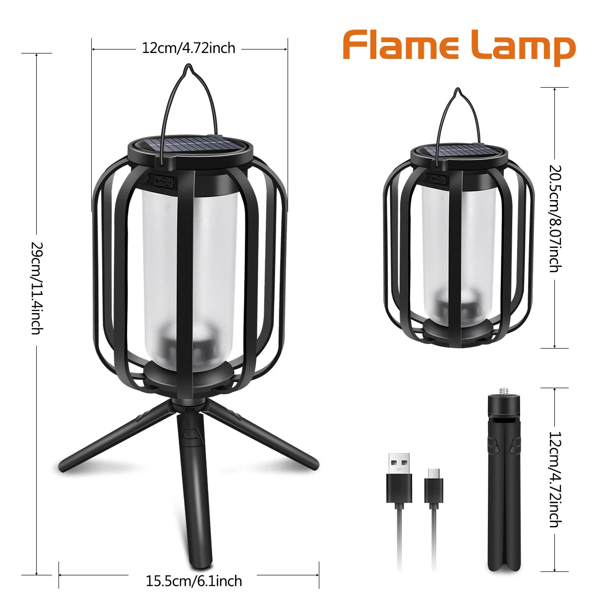 Outdoor LED Solar Flameless Lantern