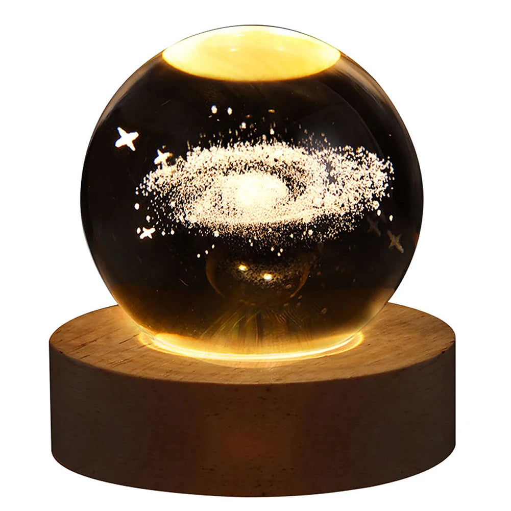 GalaxyGlow⢠Crystal Orb Night Light