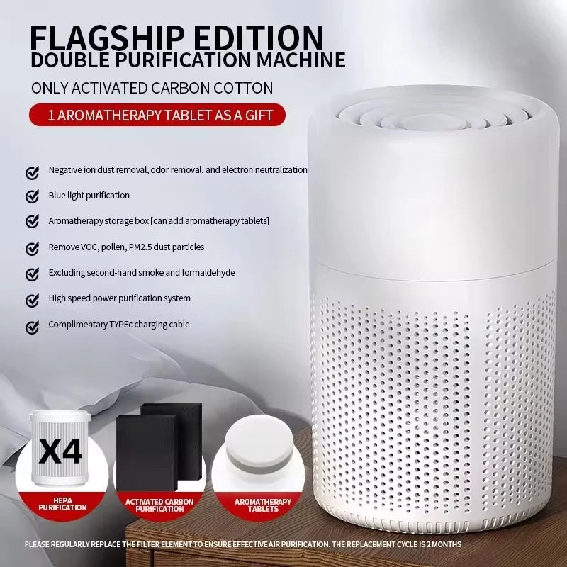 Portable USB Air Purifier with Essential Oil Diffuser β Quiet, Compact & Effective Odor Removal