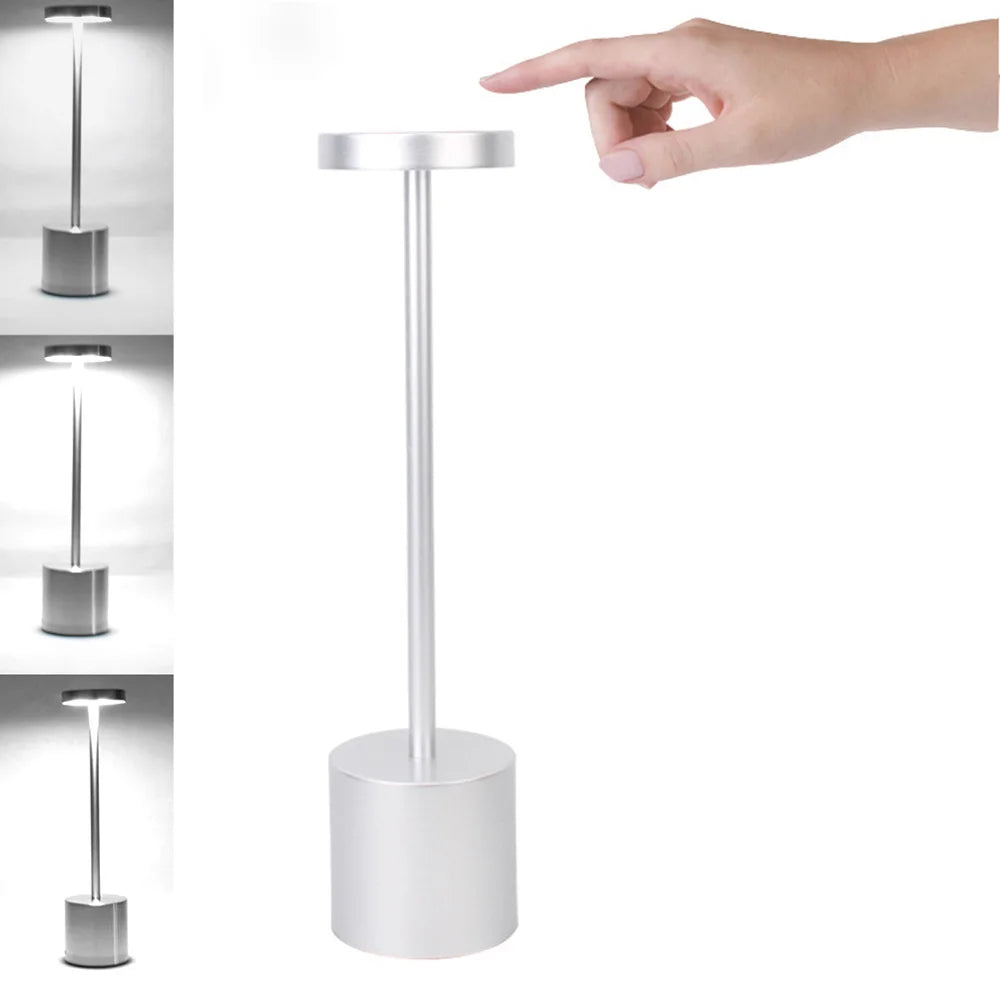 silver Touch Sensor LED Table Lamp