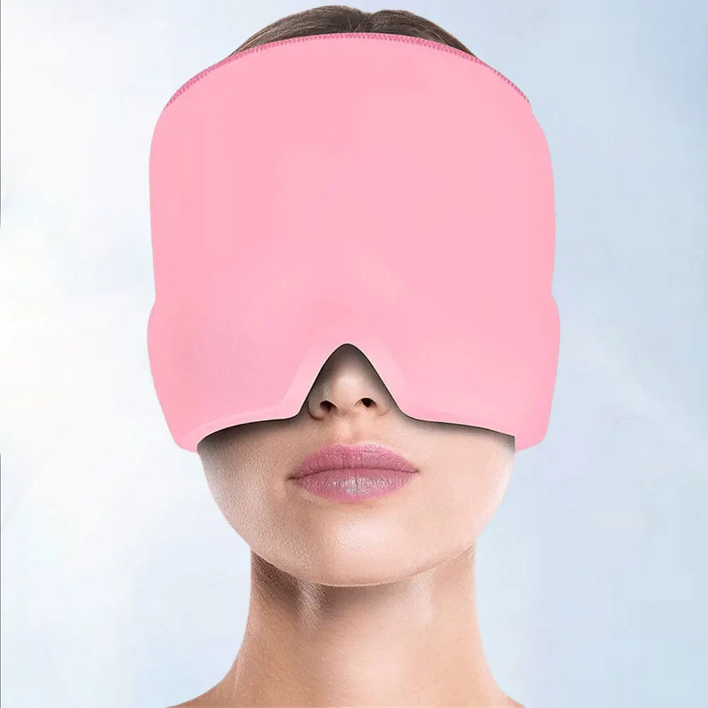 pink migraine relief cap