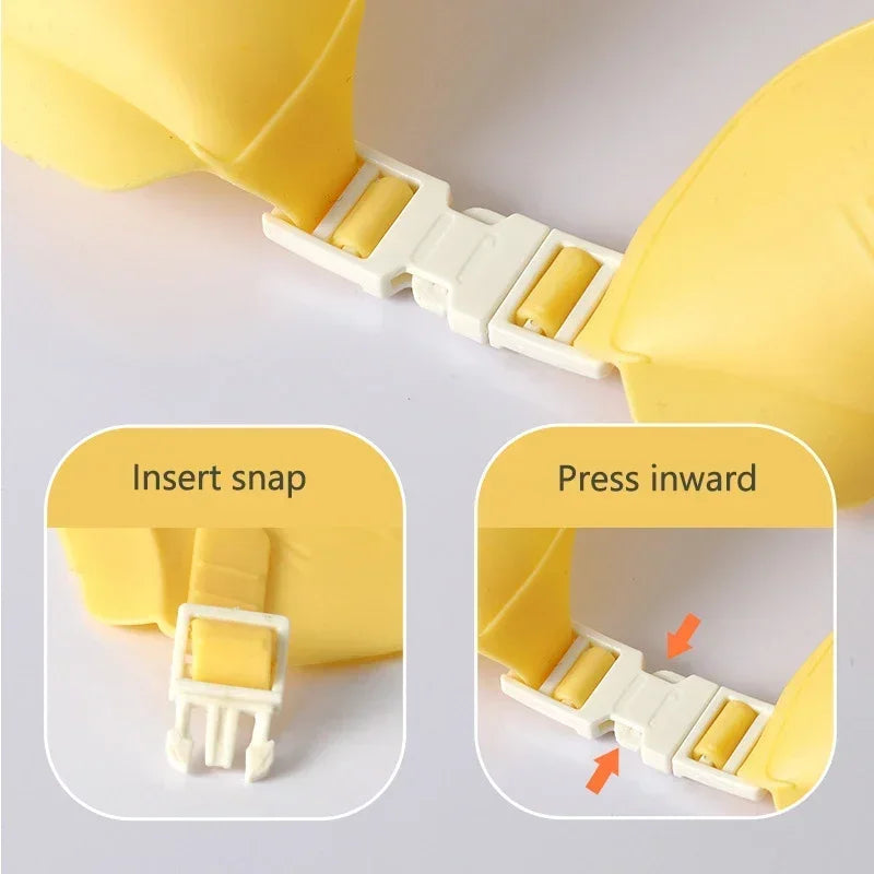 adjustable strap on the baby crown shower cap