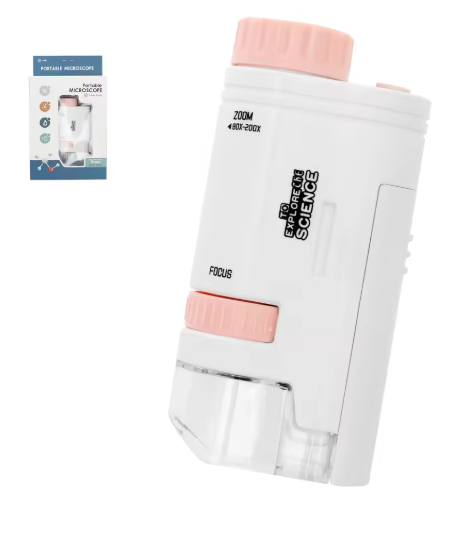 pink mini microscope for kids
