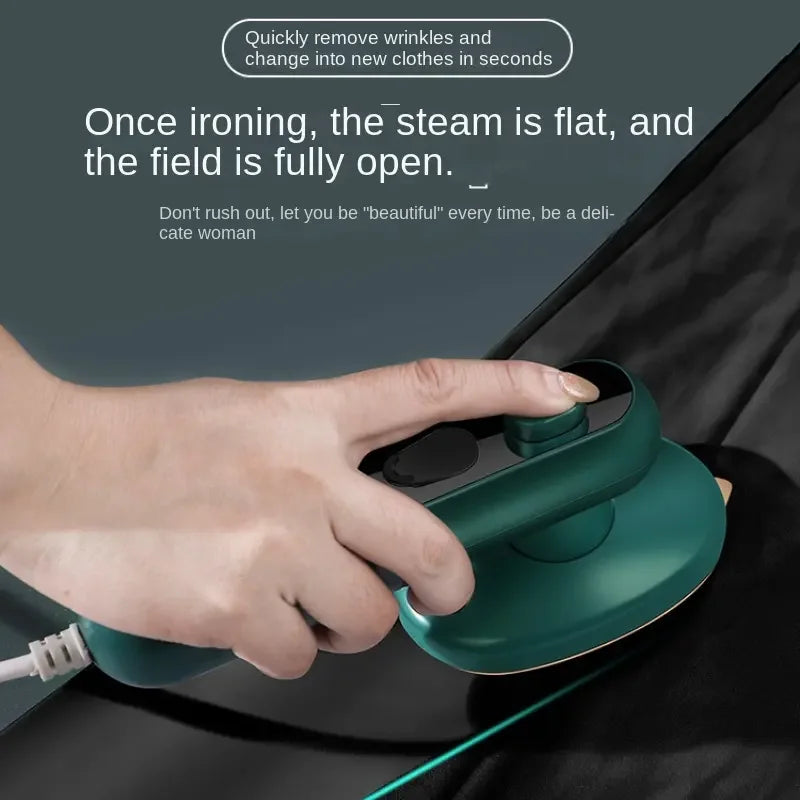flat ironing with the mini steam iron