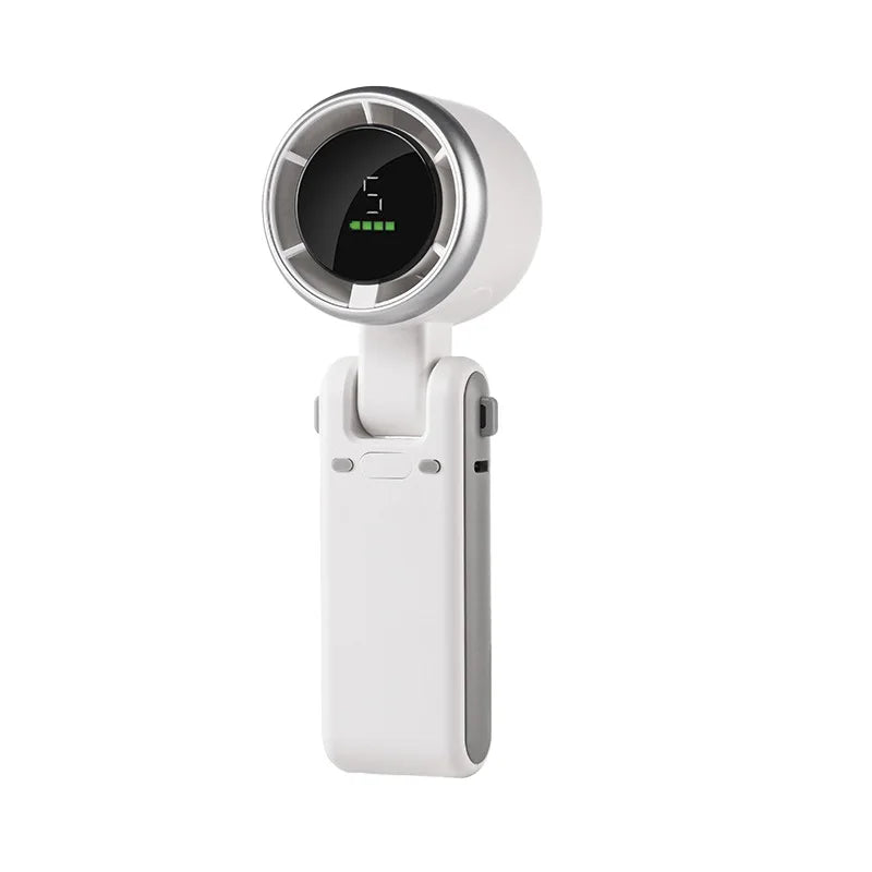 white mini foldable turbo fan