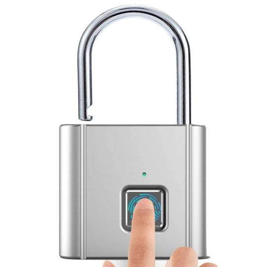 smart fingerprint padlock close up