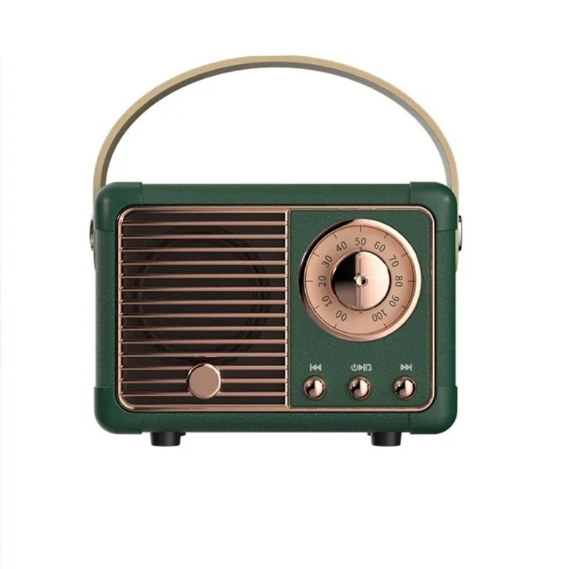 dark green retro bluetooth speaker