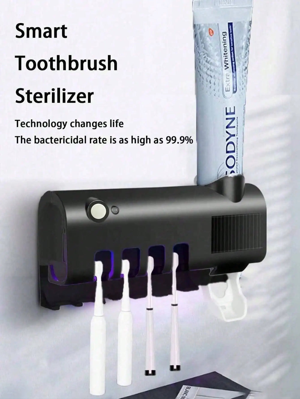 toothbrush holder with uv sterilizer