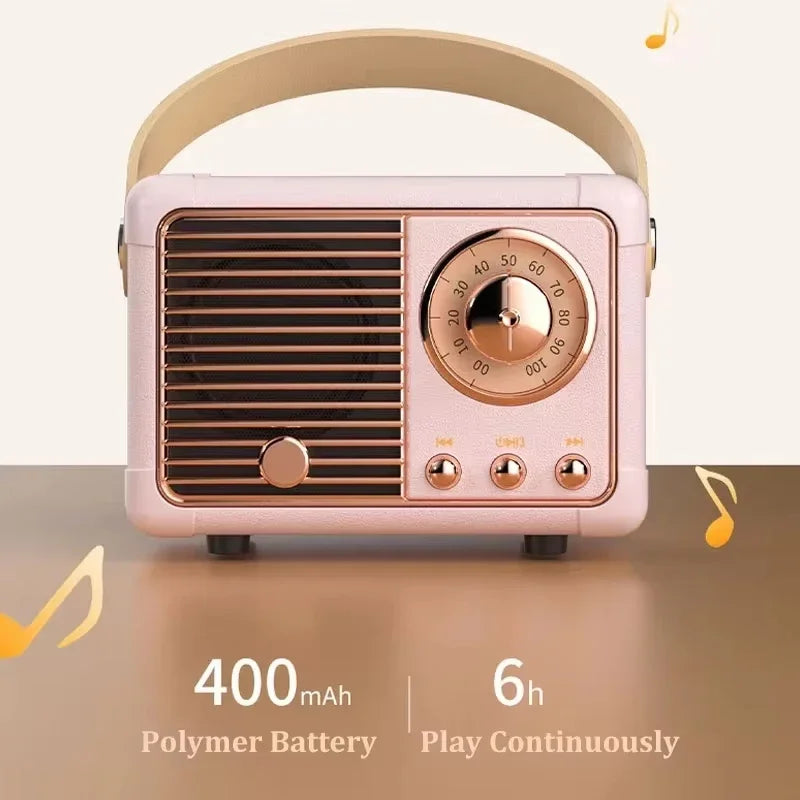 pink retro bluetooth speaker