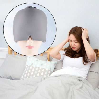 grey migraine relief cap