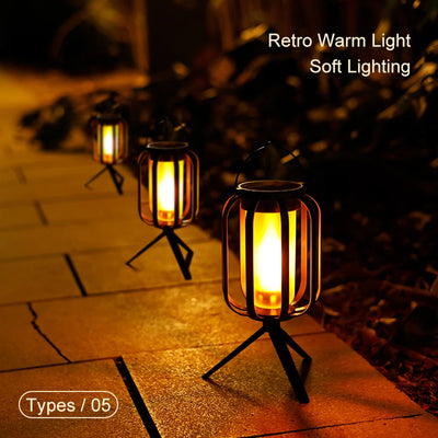 Outdoor LED Solar Flameless Lantern