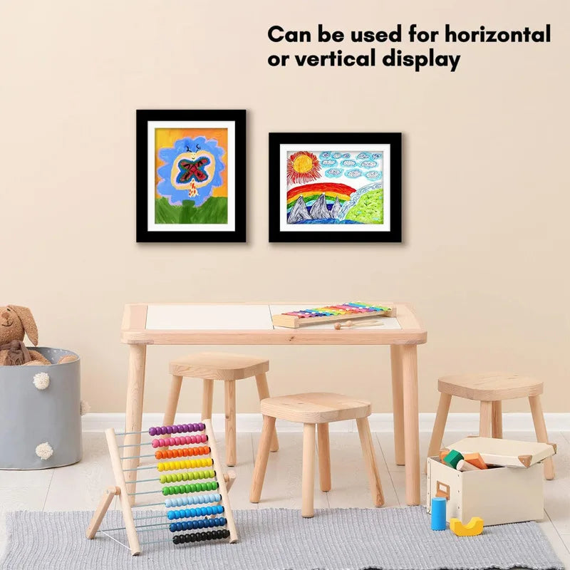 horizontal or vertical display of kids changeable art frame
