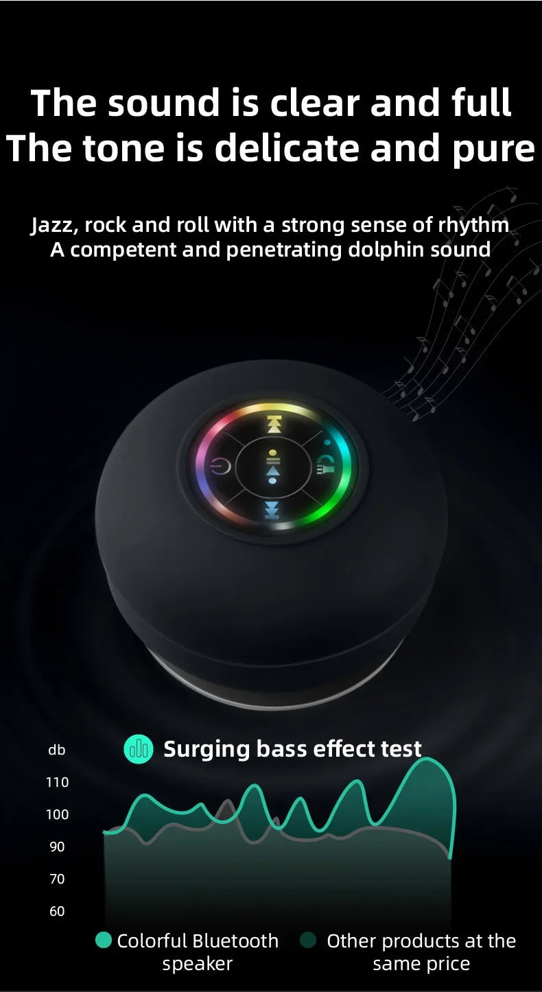 clear sound from the waterproof bluetooth speaker