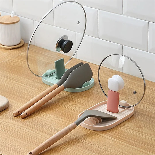 Spatula and lid holder