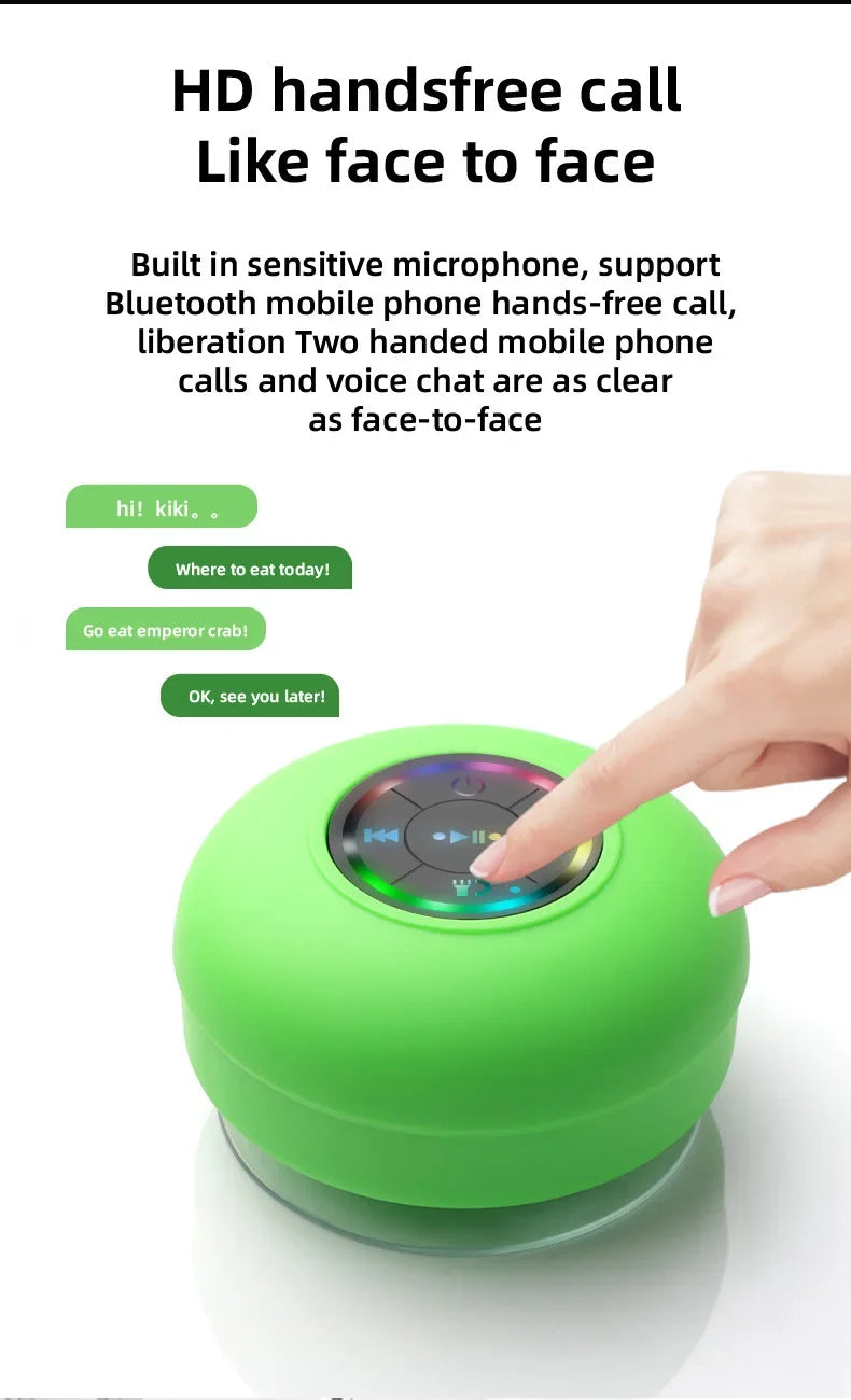 handsfree call on the waterproof bluetooth speaker