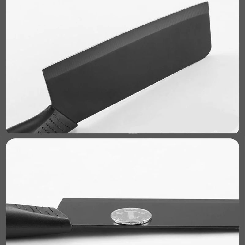 blade of black stainless steel kitchen knives