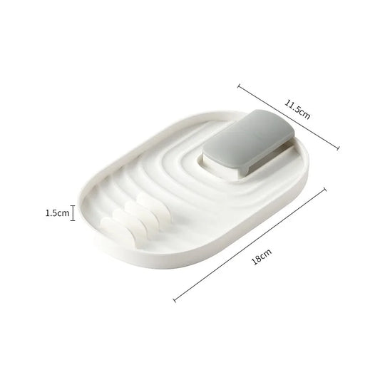 white silicone spatula holder