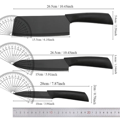dimensions of black stainless steel kitchen knives