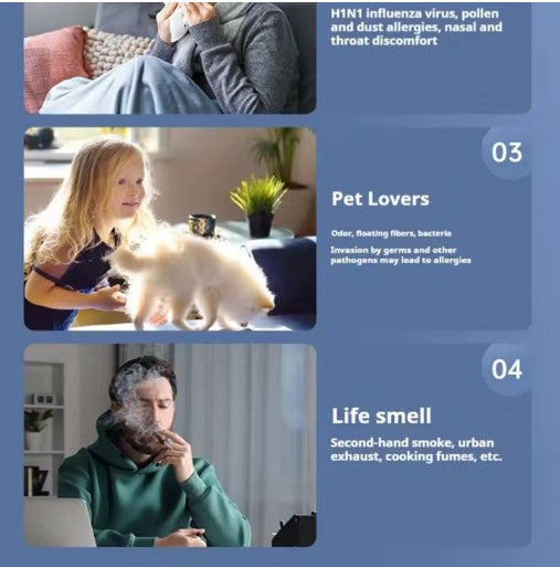 Portable USB Air Purifier with Essential Oil Diffuser – Quiet, Compact & Effective Odor Removal