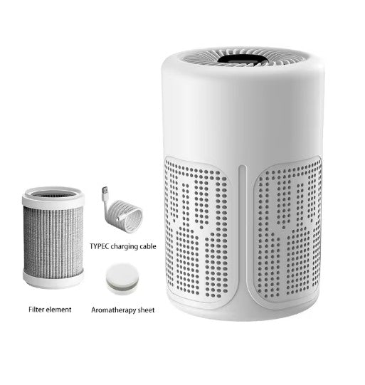 Portable USB Air Purifier with Essential Oil Diffuser – Quiet, Compact & Effective Odor Removal