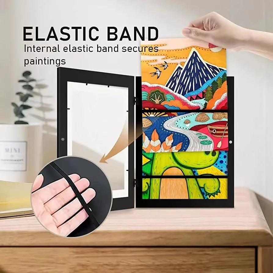 elastic band on kids changeable art frame