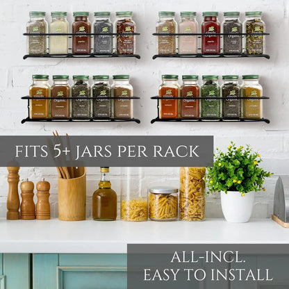 spice rack that fits 5 jars
