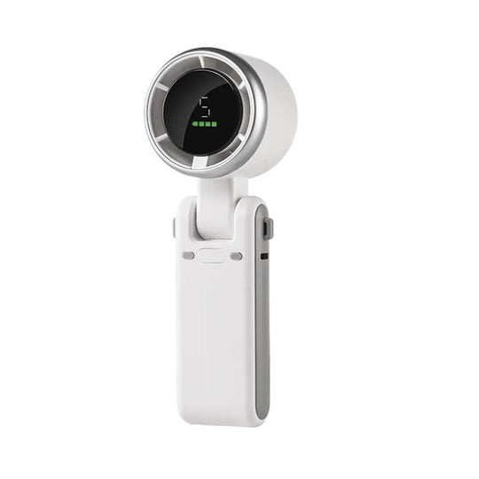 white mini foldable turbo fan